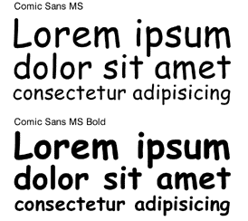 comic sans font