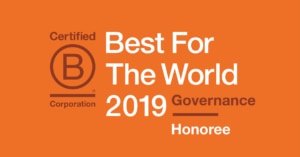 B Corporation Best for the World 2019 - Governance