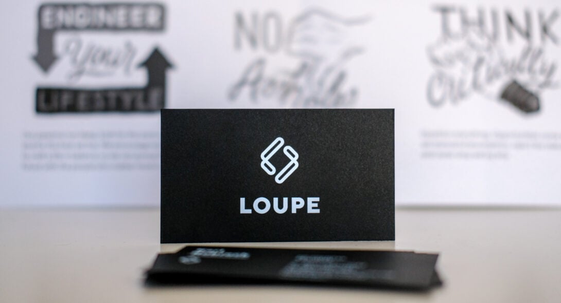 Loupe business card design