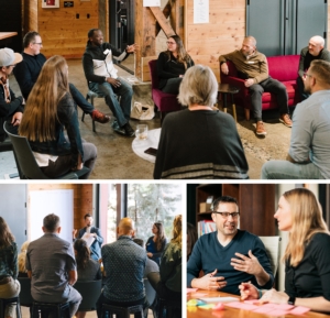 Image grid of strategic planning sessions