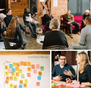 Image grid of strategic planning sessions